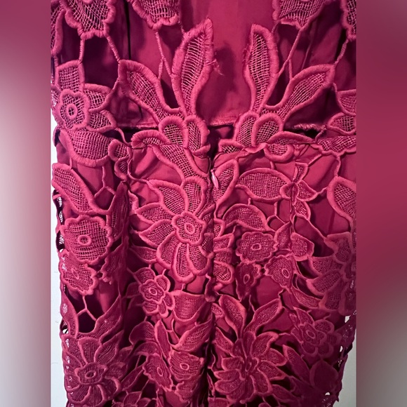 SAYLOR Rust Red Color Lace Dress - Picture 7 of 7